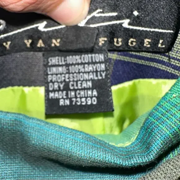 Citi by Yansi Hugel Vintage Plaid Straight Pencil Skirt w/ belt Women’s Sz 4 90s - Picture 3 of 9